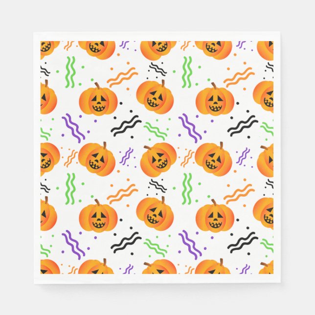 Festlicher Jack-O'-Lanterns Napkins Serviette (Vorderseite)