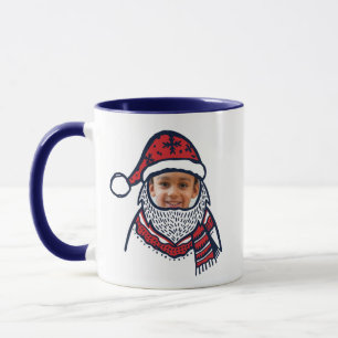 Festlicher Karierter Weihnachtsmann Foto Urlaub Tasse