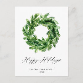 Festlicher Kiefernzweig Weihnachtsfeiertag Postkarte