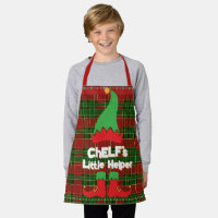 Festlicher Koch Elf Little Helper Red Green Tartan