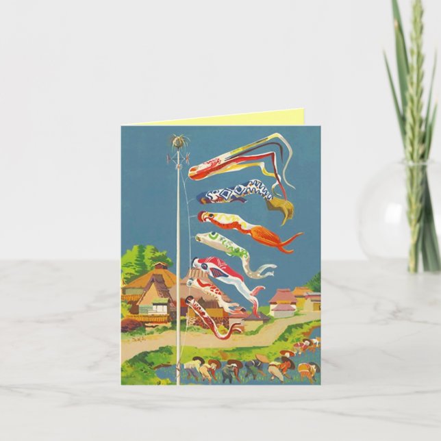 Festlicher Koinobori Karpfen-Ausläufer-Tango kein Karte (Vorderseite)