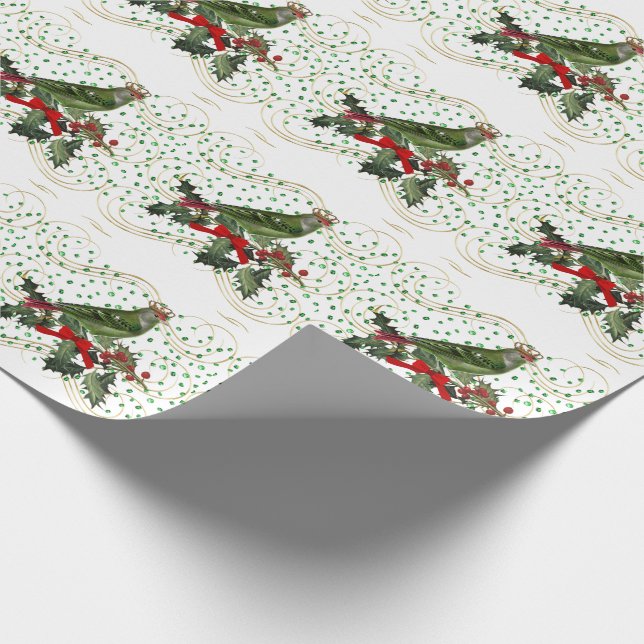 Festlicher Königsvogel Geschenkpapier (Ecke)