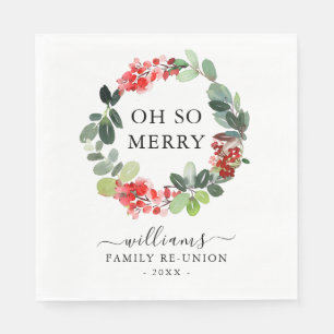 Festlicher Kranz Oh So Merry Familienzusammenkunft Serviette