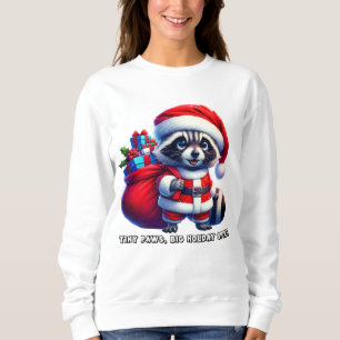 Festlicher Marschall in einem Santa Anzug, der jub Sweatshirt
