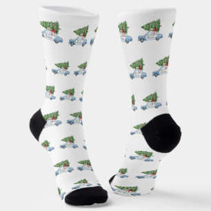 Festlicher moderner Polizeibeamter Weihnachtsbaum Socken
