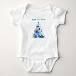 Festlicher Nautical Baby Bodysuit - Weihnachtssegl Strampler