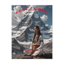 Festlicher Ohrring Postkarte Monte Kailash Meditat