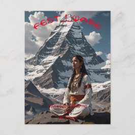 Festlicher Ohrring Postkarte Monte Kailash Meditat
