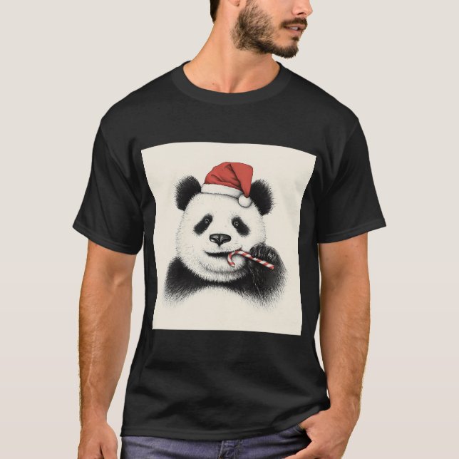 Festlicher Panda T-Shirt (Vorderseite)