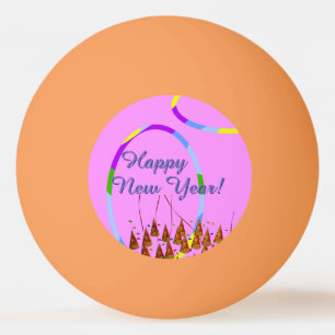 Festlicher Pong-Ball zum Neujahrstag Tischtennisball