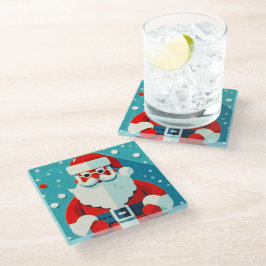 Festlicher Santa Claus Untersetzer