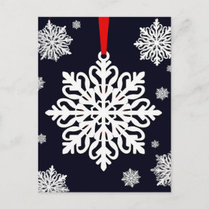 ✨ Festlicher Schneeflocken-Ornament-Anhänger ❄️ El Postkarte