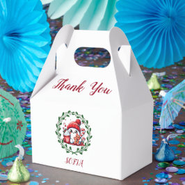 Festlicher Schneemann und Lebkuchen Geschenkschachtel