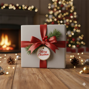 Festlicher Silberglanz Weihnachtsgeschenk Geschenkpapier