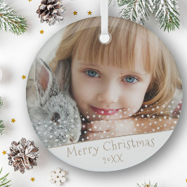 Festlicher Star Frohe Weihnachtsfamilie Keepake Fo Ornament Aus Glas