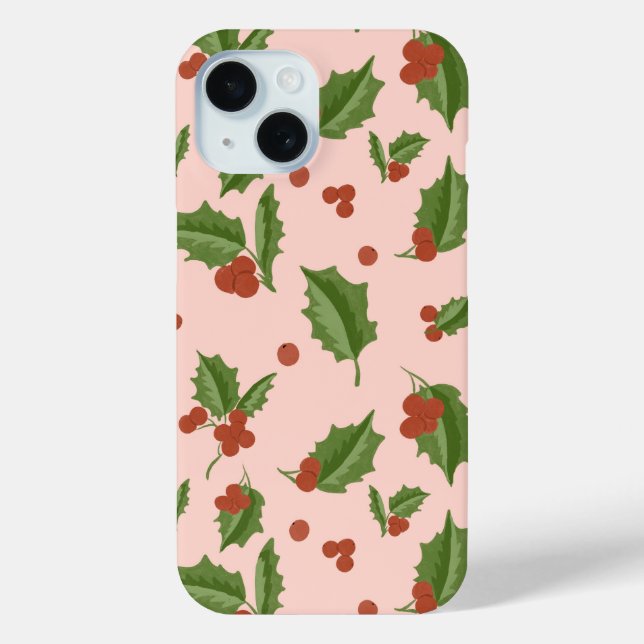 Festlicher Stechpalmen-Beeren-Handyhülle Case-Mate iPhone Hülle (Rückseite)