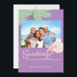 Festlicher Strandurlaub Foto mit Flachbildschirm G Feiertagskarte<br><div class="desc">Schicken Sie Liebe vom Strand zu Weihnachten oder legen Sie ein wenig Sonnenschein in Ihren Winterurlaub Grüße mit dieser farbenfrohen und lustigen Strand Thema Fotokarte. Personalisieren Sie mit Ihrem eigenen Foto und Ihren eigenen Namen.</div>