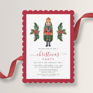Festlicher süßer Nussknacker Weihnachtsfeier Einladung