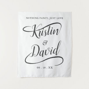Festlicher Swash für Hochzeitkalligrafie Wandteppich