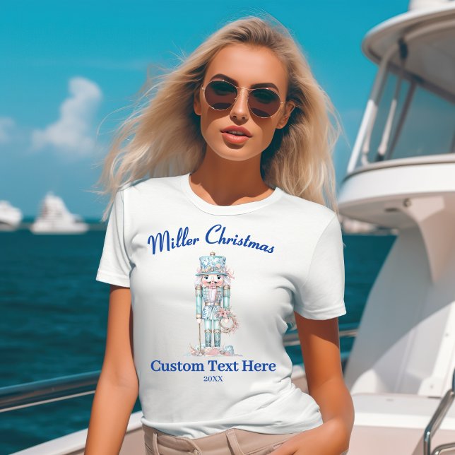 Festlicher T - Shirt an der Küste (Festive Coastal Nutcracker T-Shirt)