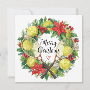 Festlicher Tenniskranz zu Weihnachten