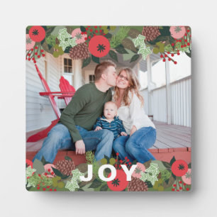 Festlicher Urlaub Botanische Freude Art Weihnachts Fotoplatte
