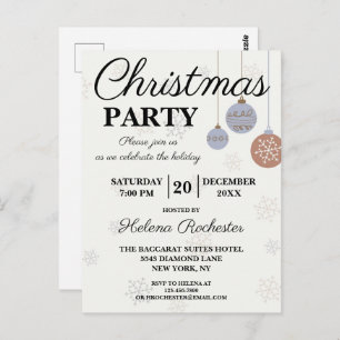 Festlicher Urlaub Ornament Weihnachten Party Postkarte