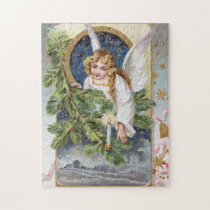 festlicher Vintage-Weihnachtsengel-Urlaub Puzzle