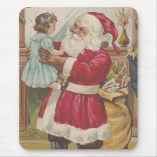 Festlicher Vintage-Weihnachtsmann  Mousepad