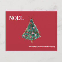 Festlicher Wasserfarben-Weihnachtsbaum