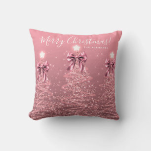 Festlicher Weihnachts-Blush-Pink-Weihnachtsbaum-Na Kissen