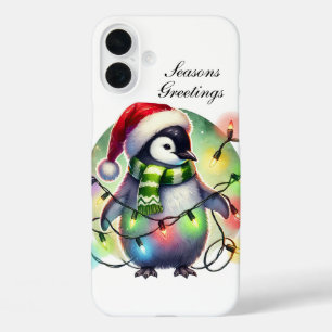 Festlicher Weihnachtsaffe anpassbar  iPhone 16 Plus Hülle