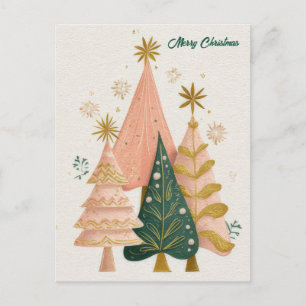 Festlicher Weihnachtsbaum-Gruß Feiertagspostkarte