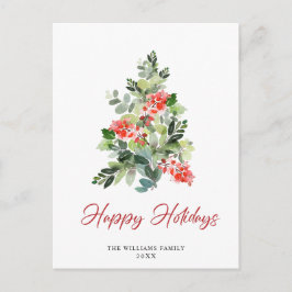 Festlicher Weihnachtsbaum Grußurlaub Postkarte