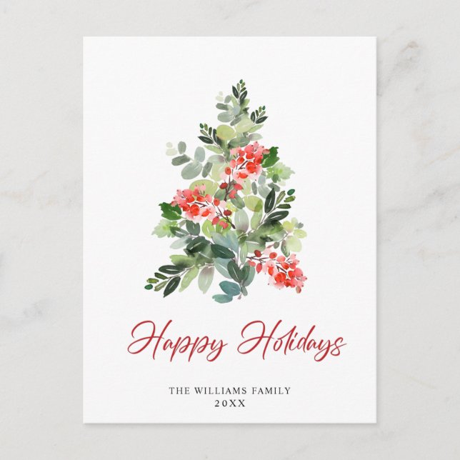 Festlicher Weihnachtsbaum Grußurlaub Postkarte (Vorderseite)