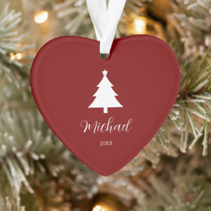 Festlicher Weihnachtsbaum Herzförmiges Zeichen Orn Ornament