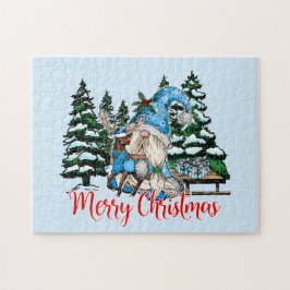 Festlicher Weihnachtsfeiertag Gnome Puzzle