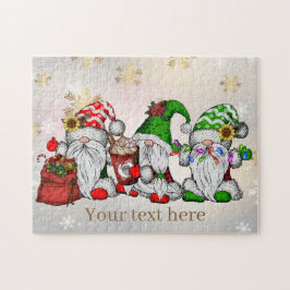 Festlicher Weihnachtsfeiertag Gnome Puzzle