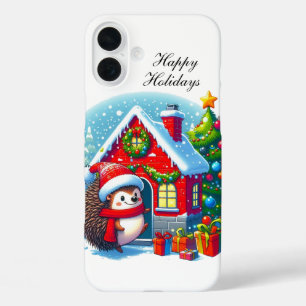 Festlicher Weihnachtsigel anpassbar iPhone 16 Plus Hülle