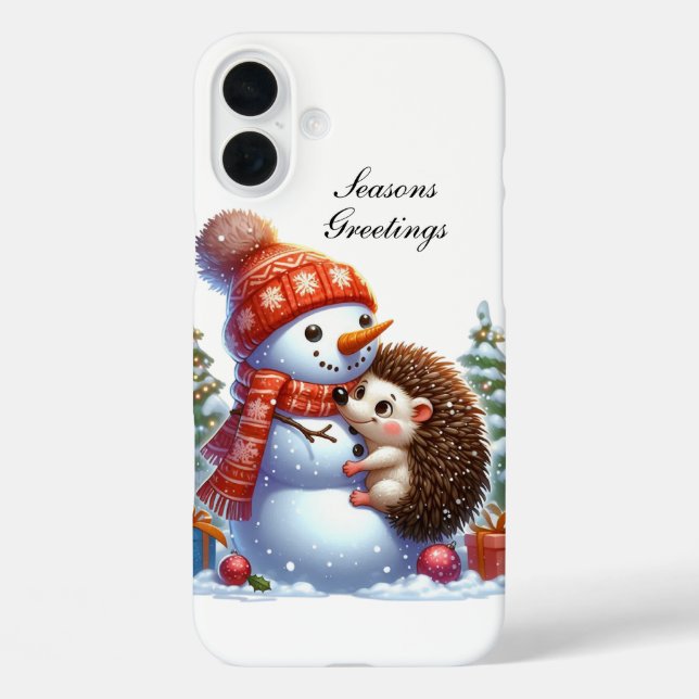 Festlicher Weihnachtsigel anpassbar  Case-Mate iPhone Hülle (Rückseite)