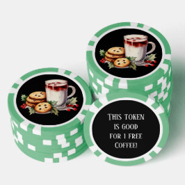 Festlicher Weihnachtskaffee Pokerchips