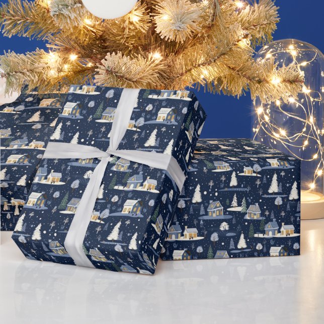 Festlicher Weihnachtskern der Hütte Geschenkpapier (Feiertage)