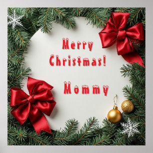 Festlicher Weihnachtskranz  Poster