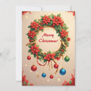 Festlicher Weihnachtskranz 🎄✨ Rote Poinsettie Ele