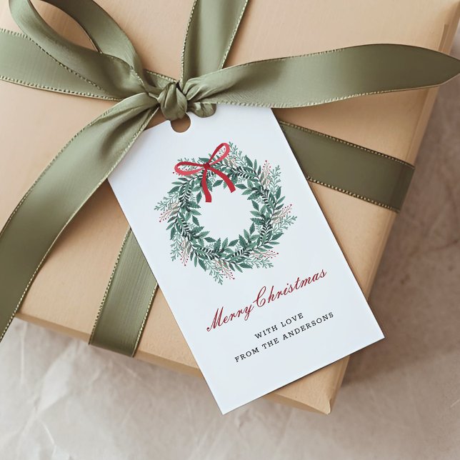 Festlicher Weihnachtskranz Urlaub Geschenkanhänger (Von Creator hochgeladen)