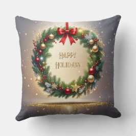 Festlicher Weihnachtskranz Weihnachts-Wurfkissen Kissen