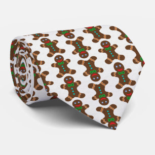 Festlicher Weihnachtsmann aus Lebkuchen Christmas- Krawatte