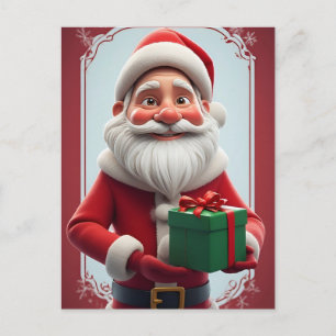 🎄 Festlicher Weihnachtsmann-Geschenkmoment ❄️ Win Postkarte