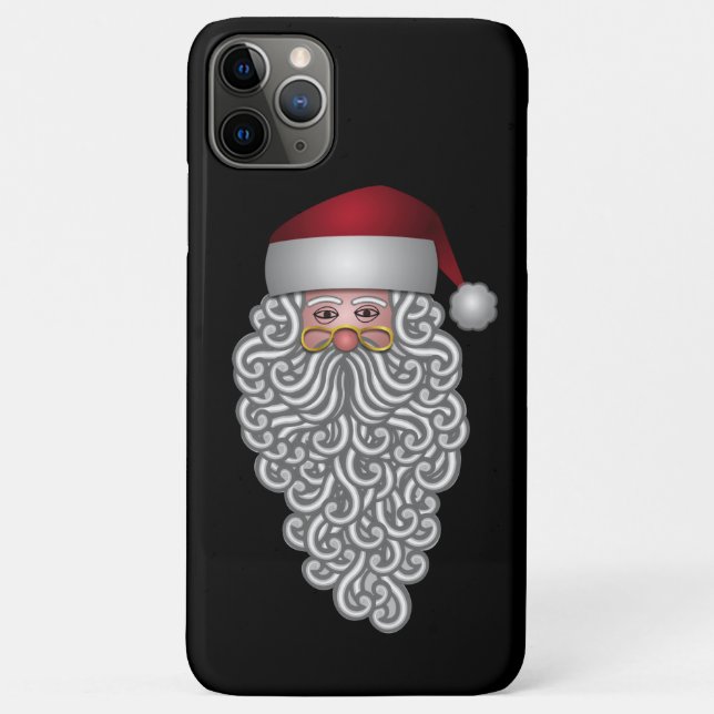 Festlicher Weihnachtsmann mit Long Curly Bart Case-Mate iPhone Hülle (Rückseite)