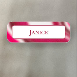 Festlicher Weihnachtsurlaub Cool Red Modern Custom Namensschild